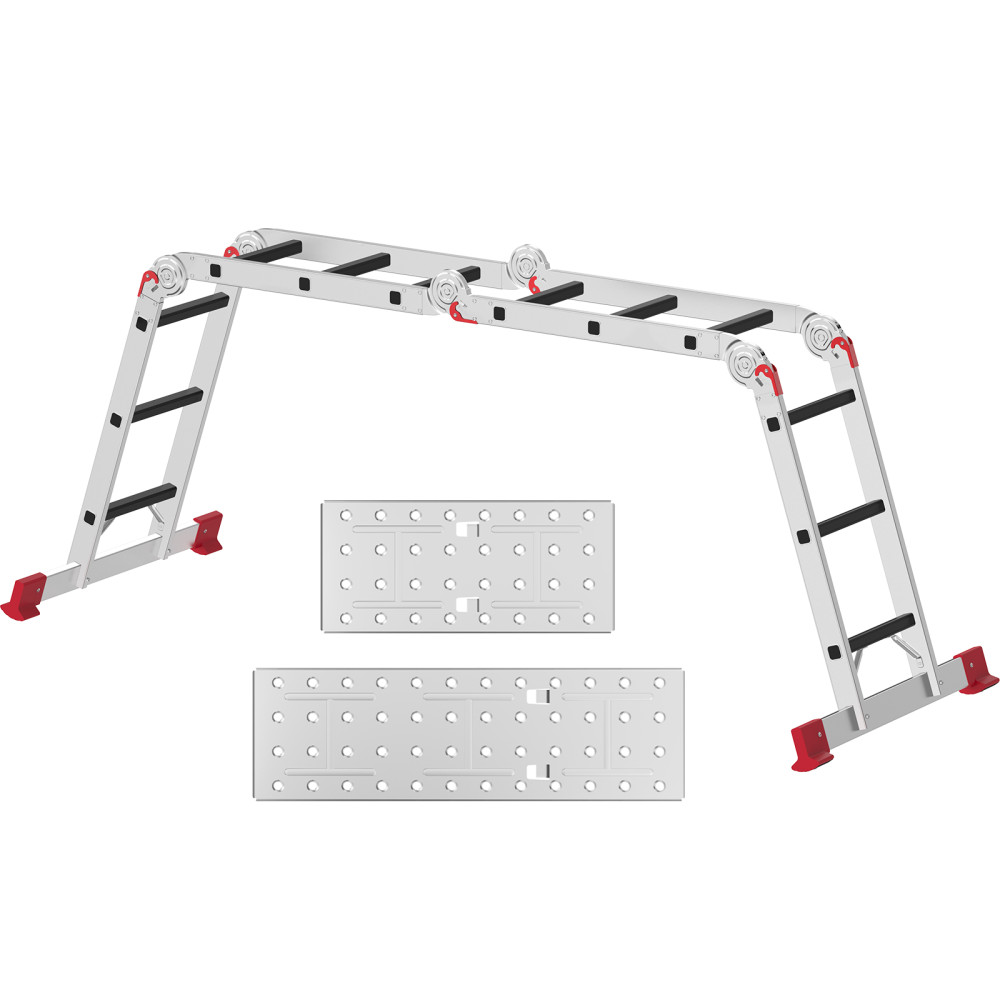 AMHANCIBLE EBAL01RD Red Multi-Purpose Folding Ladder