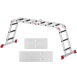 AMHANCIBLE EBAL01RD Red Multi-Purpose Folding Ladder