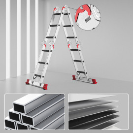AMHANCIBLE EBAL01RD Red Multi-Purpose Folding Ladder
