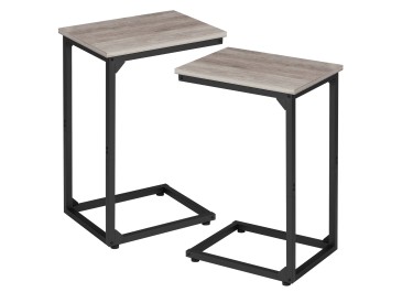AMHANCIBLE C Shaped End Table Set of 2 HET02CGY