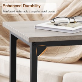 AMHANCIBLE C Shaped End Table Set of 2 HET02CGY