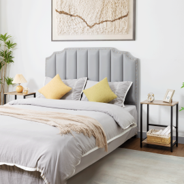  Set of 2 Nightstand with Steel Frame White HET03SQGY 