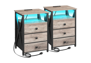 End Table with USB Port and Outlet HET053LGY