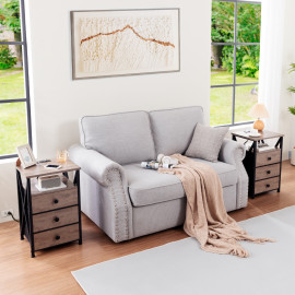 End Table with USB Port and Outlet HET053LGY